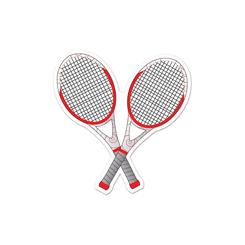 Beistle Tennis Racquets Cutout, 12.5", Multicolor