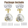 SHINY HANDLES Crystal Drawer Knobs Vintage 4 Pack, Glass Knobs