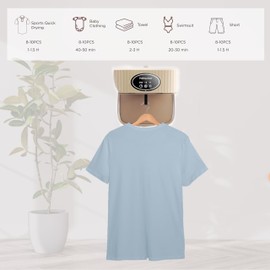 Portable Clothes Dryer, Compact Folding Electric Dryer for Small Spaces, Apartments, Travel, Dorms, RVs-Quick Drying Machine- Timer Settings.