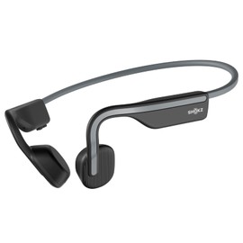 SHOKZ Shokz (AfterShokz) OpenMove - Open-Ear Bluetooth Sport Headphones - Bone Conduction Wireless Earphones - Sweatproof for Running and Workouts, with Sticker Pack (Grey)