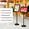 6 Pack Sign Stands 8.5"x11", Adjustable Floor Standing Sign Holders