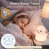 FAMIDUO Pink Penguin Night Light,Food Grade Soft Silicone Nursery Nightlight
