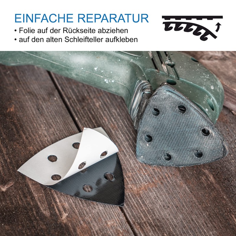 Hook and Loop Replacement self-adhasif for 93mm Triangle Sander Plate