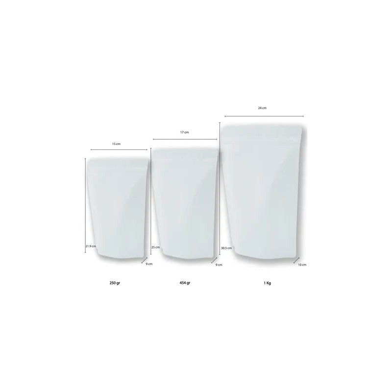 Bolsa C/zipper Laminada Mate 454g Café Alimentos100pz