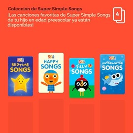 Colección de Canciones Super Simples de YOTO – 4 Tarjetas Musicales Infantiles para Uso con Reproductor y Mini Dispositivo de Audio Todo en Uno, Escucha Educativa sin Pantalla con Música Divertida
