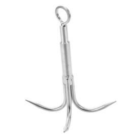 BIUDECO 4-Claw Grappling Hook for Fishing Stainless Steel Fishing Anchor Sturdy Claw Anchor for Bait Holding and Recovery for Freshwater