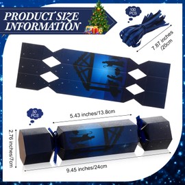 Spakon 50 Sets Christmas Party Favor Christmas Crackers Jesus Nativity Scene No Snap Party Table Favors Christian Treat Gift Boxes Xmas Party Cracker Candy Box with Holiday Dinner Decor Supplies