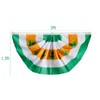 Motiloo 1Pcs 3x1.5 Foot Ireland Flag,St.Patrick Day Flag Pleated Fan