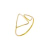jewellerybox 9ct Yellow Gold Double Open Triangle Adjustable Ring