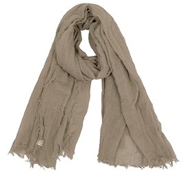 Van Der Rich ® - Scarf with fine crepe surface for men and women, 23-Taupe