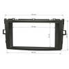 tomzz Audio 2455-087 Double DIN Radio Faceplate Compatible with Toyota