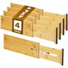 DoubleFill 4 Pcs 6 Inch High Drawer Dividers 15"-22" Adjustable