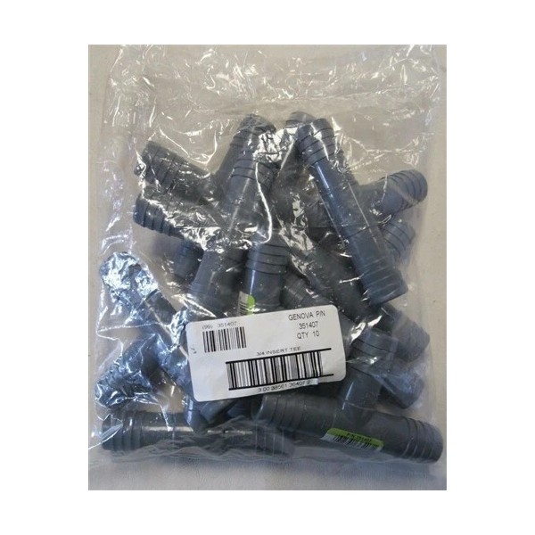 GENOVA 351407 INSERT PLUMBING TEE FITTING SET OF (10) 4"