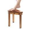 BLUEWEST Shower Foot Stool for Shaving Legs, Acacia Wood Shower