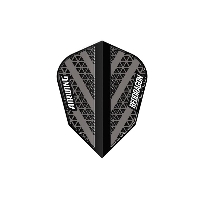 RED DRAGON Airwing Unique Moulded Black & Grey V-Standard Dart
