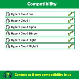 ACCOUTA Ear Cushions Compatible with HyperX Cloud Pro/Cloud II/Cloud Alpha/Cloud Stinger/Cloud Flight/Cloud Flight S Headsets Made of Soft Protein Leather and Memory Foam