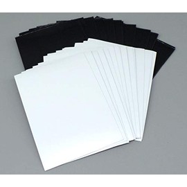 docsmagic.de 200 Premium Bi-Colour Card Sleeves Mat White/Black Standard Size 66 x 91 Card Sleeves White Black