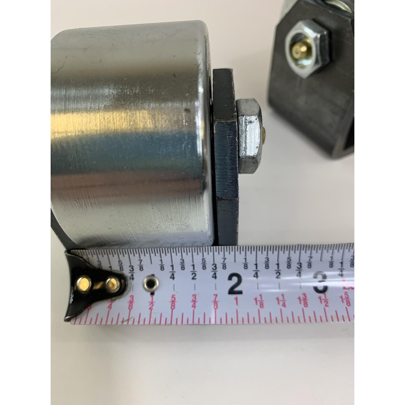 Set of 2 Weld On Trailer Tail Drag Casters, Solid