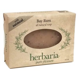 Herbaria Bay Rum with Oatmeal Handcrafted All-Natural Soap with Essential Oils. 4.5 oz Bar. Enjoy 60 More Skin-Friendly Varieties.