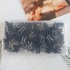 FZGUSYAF 80PCS Foldback Clips 15MM Black Paper Clamps Binder