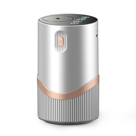 JUANANIUG Waterless Essential Oil Diffuser Rechargable: Portable Aromatherapy Diffuser for Car and Home - 4 Concentration Adjustments and Timers - Gifts for Christmas Home (Sliver)