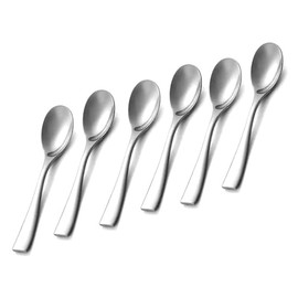 Coffee Spoons, Pack of 6 Premium Stainless Steel Tea Spoons, Highly Polished, Spoon with Modern and Elegant Design, Espresso Spoon, Dessert Spoon, Dishwasher Safe, Length 13.5 cm (5.32 Inches)