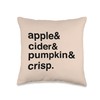 Autumn Apple Cider Pumpkin Crisp Cozy Weather Throw Pillow