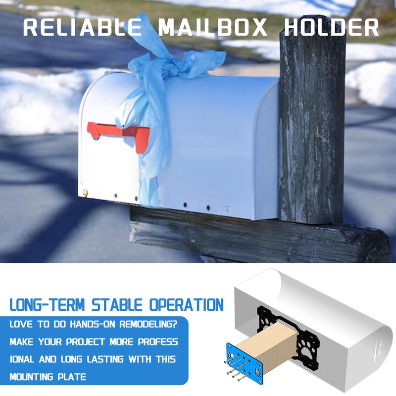 YOEXON Mailbox Mounting Plate 4X4 Post Mailbox Mounting Bracket Mailbox