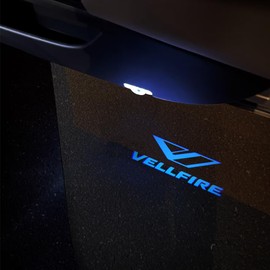 New Model Vellfire Courtesy Light, Door Welcome Light, Courtesy Lamp, LED Logo Projection, Compatible with Toyota Vellfire 40 Series, Car Door Lamp, Set of 2 with Tools