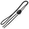 Onyx Black Chalcedony Loop Tie SWANK Japanese Necklace Polar Tie