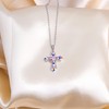 Joddfly 2-PCS Multi-Color Stainless Steel Cross Pendant Necklace with Zircon