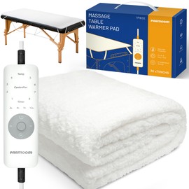 PARMOOM Massage Table Warmer Heating Pad Professional Massage Bed Warmer with 4 Timer, 8 Heat Settings, Overheat Protection for Massage Bed & Spa, Thickened & Soft Fleece, 30" x 71"
