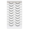 10 Pairs Brown False Eyelashes Clear Band Cartoon False Eyelashes