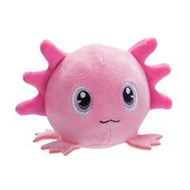 The Petting Zoo Axolotl Stuffed Animal Plushie, Gifts for Kids, Squishiez Sealife Animal Squeeze Toy, Pink Salamander Plush Toy, 3 inches