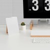 Desktop Glass Whiteboard with Reversible Wood Stand, Small White Board,