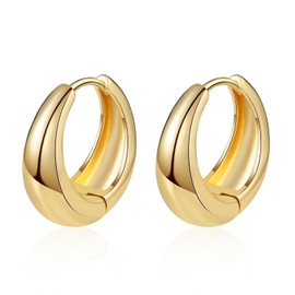 Aretes Mujer, Aretes de Aro Oro 14k Plateados Joyeria, Aretes Acero Inoxidable de Pequeños para Mujer, Regalos para Mamá 10 de Mayo, Regalos de Cumpleaños Aniversario para Mujer (oro 2)