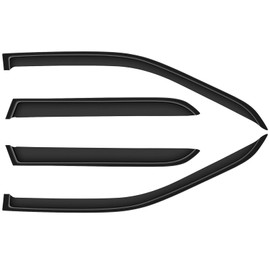 cciyu 4pcs Side Window Deflector Visor Rain Guard Compatible with 2002-2006 For Honda For CR-V Outside Mount Tape-on Window Deflector Sun Rain Guard