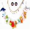 1Pc Cotton Stuffed Animal Storage Chain with 30pcs Metal Clips