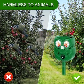 Solar Power Mouse Mole Snakes Pest Rodent Repeller, Ultrasonic Cat Repellent with Motion Sensor, Suitable for Lawn, Yard, Farmland, Effectively Repels Cats, Dogs, Deer, Raccoons, Skunks, Squirrels