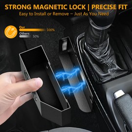 Upgrade Magnetic Metal Gear Shift Center Console Organizer for Jeep Wrangler Accessories and Jeep Gladiator JL JLU 2024 2023 2022-2018 Rubicon Sahara 4xe Storage Box Tray,Star Logo (Not for JK/JKU)