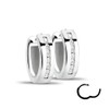 Treuheld 925 Silver Hoop Earrings with Crystals 4 Colours, Silver