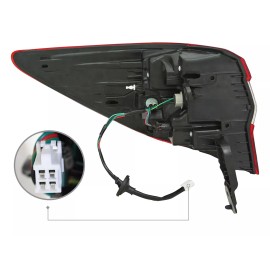 apa AUTO PARTS AVENUE Tail Light for 2015 - 2019 Subaru Outback Outer Passenger Right Side 84912AL05A