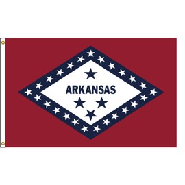 Arkansas 4ftx6ft Nylon State Flag 4x6 Made In USA 4'x6'