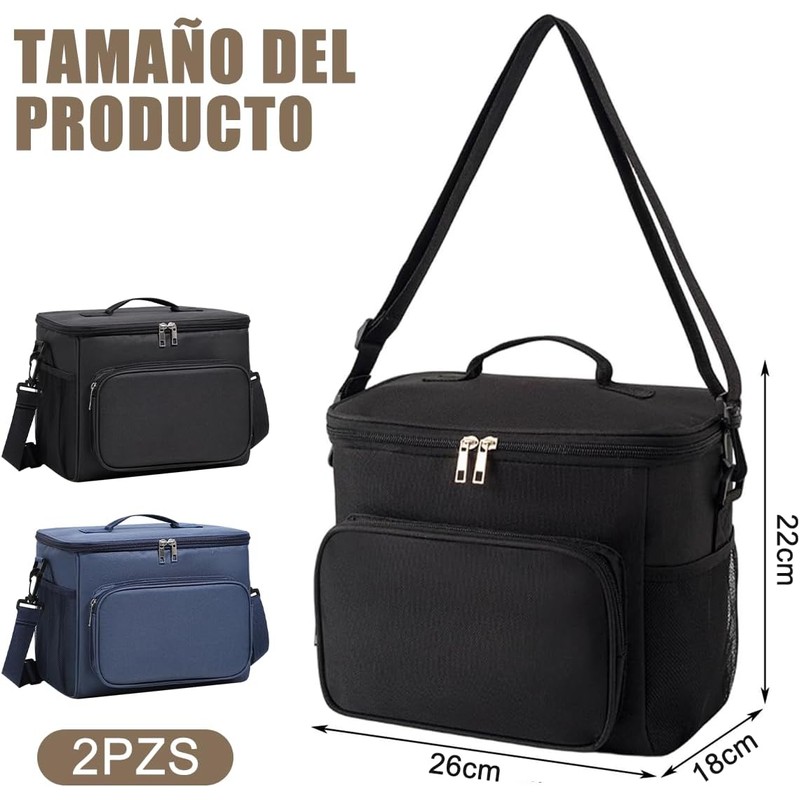 2 Piezas Bolsa Lonchera Termica Para Hombre Y Mujer
