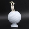 Mini Desktop Golf Ball Pen Holder with 3 Golf Cue