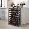 VASMIA 42 Bottles Bamboo Wine Rack,7-Tier Wine Rack Freestanding Floor