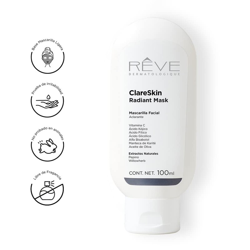 ClareSkin Radiant Mask - Mascarilla Facial Aclarante – Difumina manchas