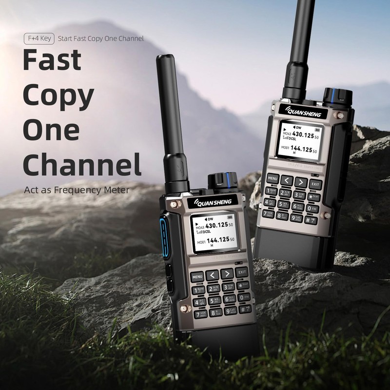 UV-K1 Ham Radio Handheld, 2500mAh Battery, Multi-Band Walkie Talkie with