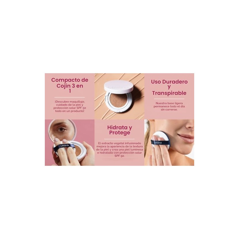 Missha Magic Cushion Cover Lasting SPF50+ PA+++, 2018 Upgraded M