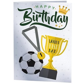 Happy Birthday Football Card for Dad - World's Best Dad